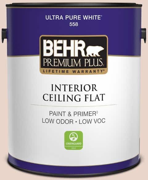 BEHR PREMIUM PLUS 1 gal. #S190-1 Seaside Villa Ceiling Flat Interior Paint