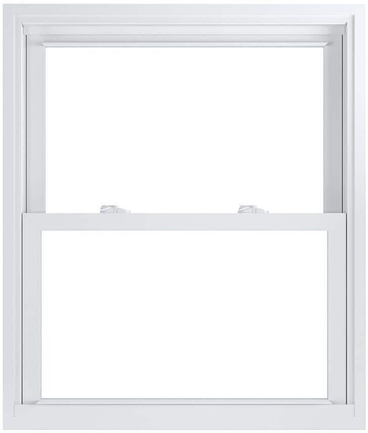 American Craftsman 31.75 in. x 37.25 in. 70 Pro Series Low-E Argon Glass Double Hung White Vinyl Replacement Window, Screen Incl