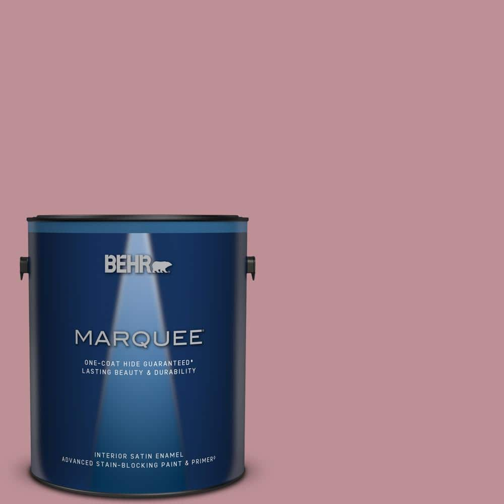 BEHR MARQUEE 1 gal. #S130-4 Cherry Juice One-Coat Hide Satin Enamel Interior Paint & Primer