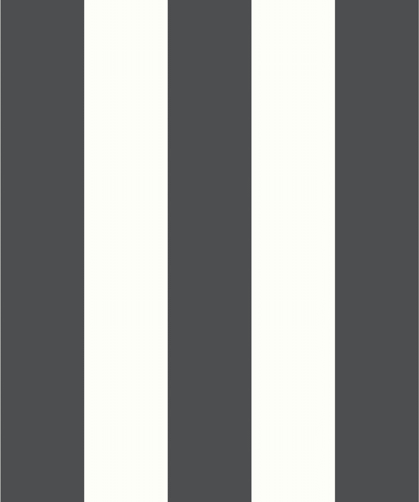 RoomMates Awning Stripe Black Peel and Stick Wallpaper (Covers 28.18 sq. ft.)