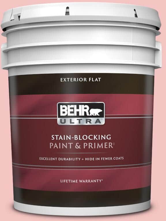 BEHR ULTRA 5 gal. #140C-2 My Fair Lady Flat Exterior Paint & Primer