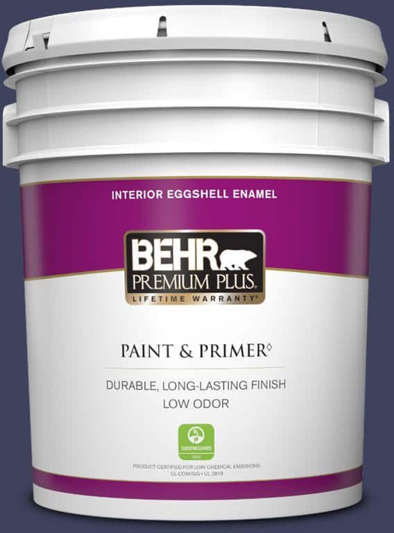 BEHR PREMIUM PLUS 5 gal. Home Decorators Collection #HDC-MD-01 Majestic Blue Eggshell Enamel Low Odor Interior Paint & Primer