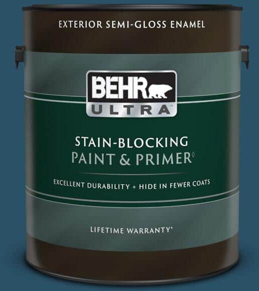 BEHR ULTRA 1 gal. #560D-7 Planetarium Semi-Gloss Enamel Exterior Paint & Primer