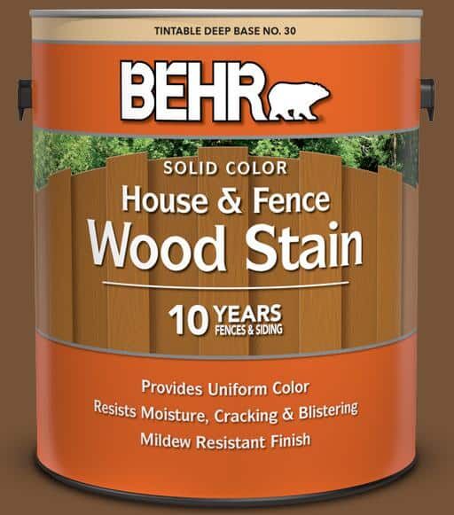 BEHR 1 gal. #290F-7 Wooden Cabin Solid Color House and Fence Exterior Wood Stain