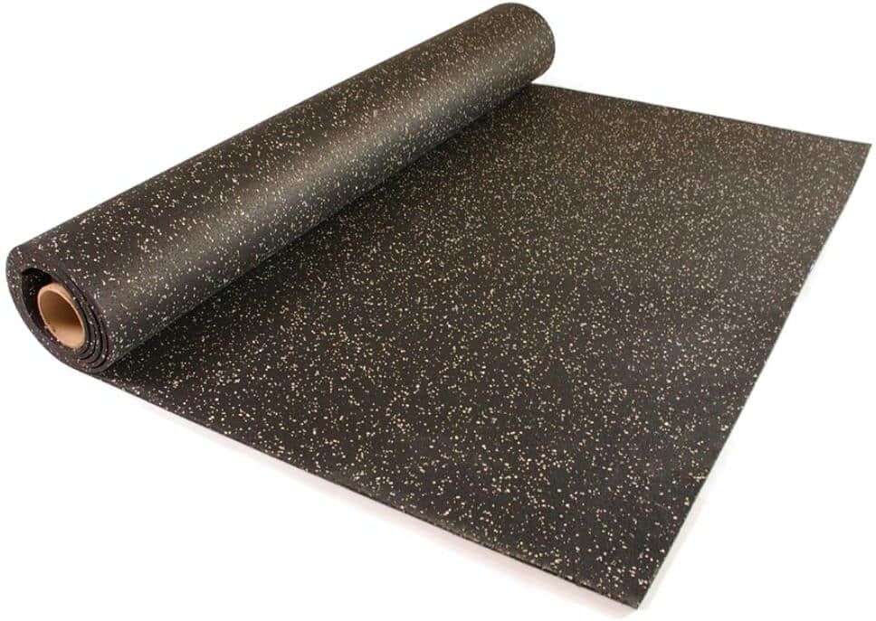 Greatmats GMats Eggshell 10% Color Fleck 48 in. W x 120 in. L Rolled Rubber Gym Exercise Flooring Roll (40 sq. ft.)