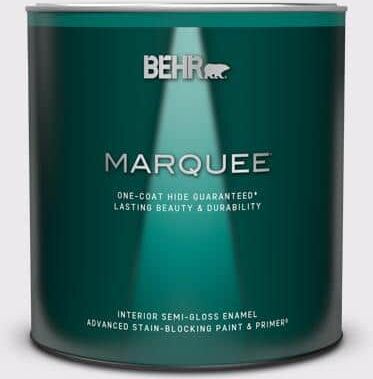 BEHR MARQUEE 1 qt. #PPL-22 Dried Lavender Semi-Gloss Enamel Interior Paint & Primer