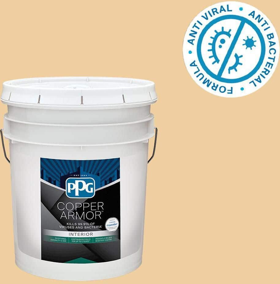 COPPER ARMOR 5 gal. PPG1207-4 Toffee Crunch Semi-Gloss Interior Paint