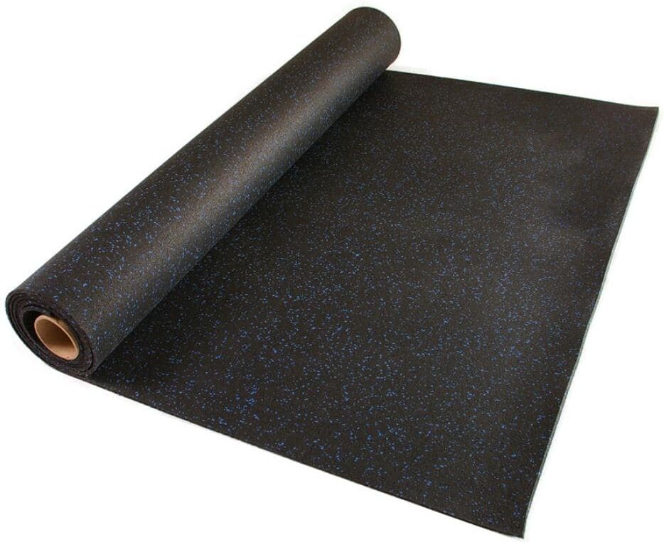 Greatmats GMats Blue 10% Color Fleck 48 in. W x 120 in. L Rolled Rubber Gym Exercise Flooring Roll (40 sq. ft.)