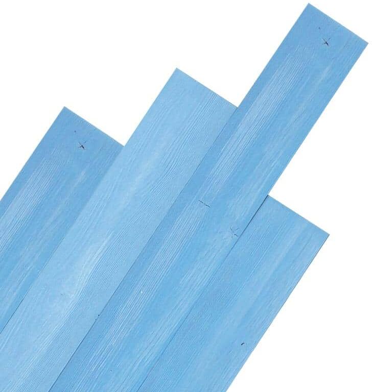 Ejoy 1/8 in. x 5 in. x 47 in. L Reclaimed Peel and Stick Finished Blue Pine Wood Wall Plank