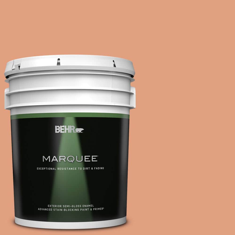 BEHR MARQUEE 5 gal. #230D-4 Pecos Spice Semi-Gloss Enamel Exterior Paint & Primer