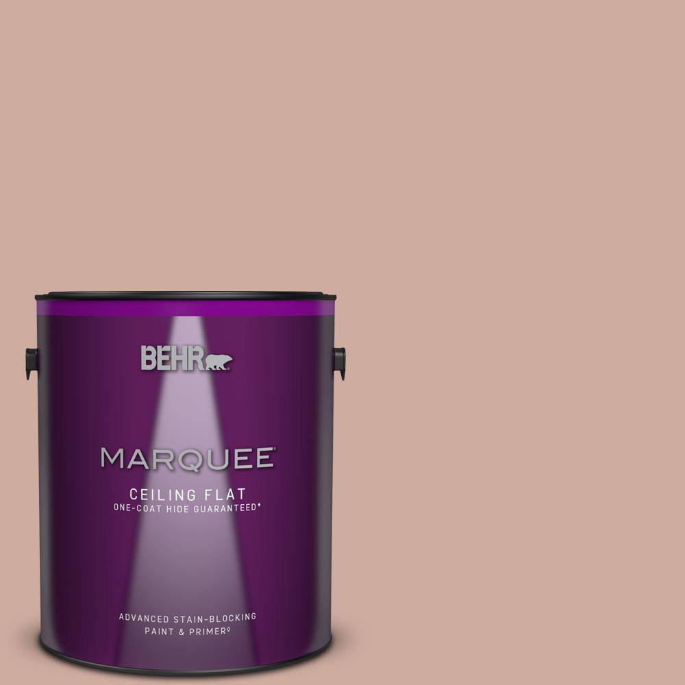 BEHR MARQUEE 1 gal. #MQ1-50 Art Deco Pink One-Coat Hide Ceiling Flat Interior Paint & Primer