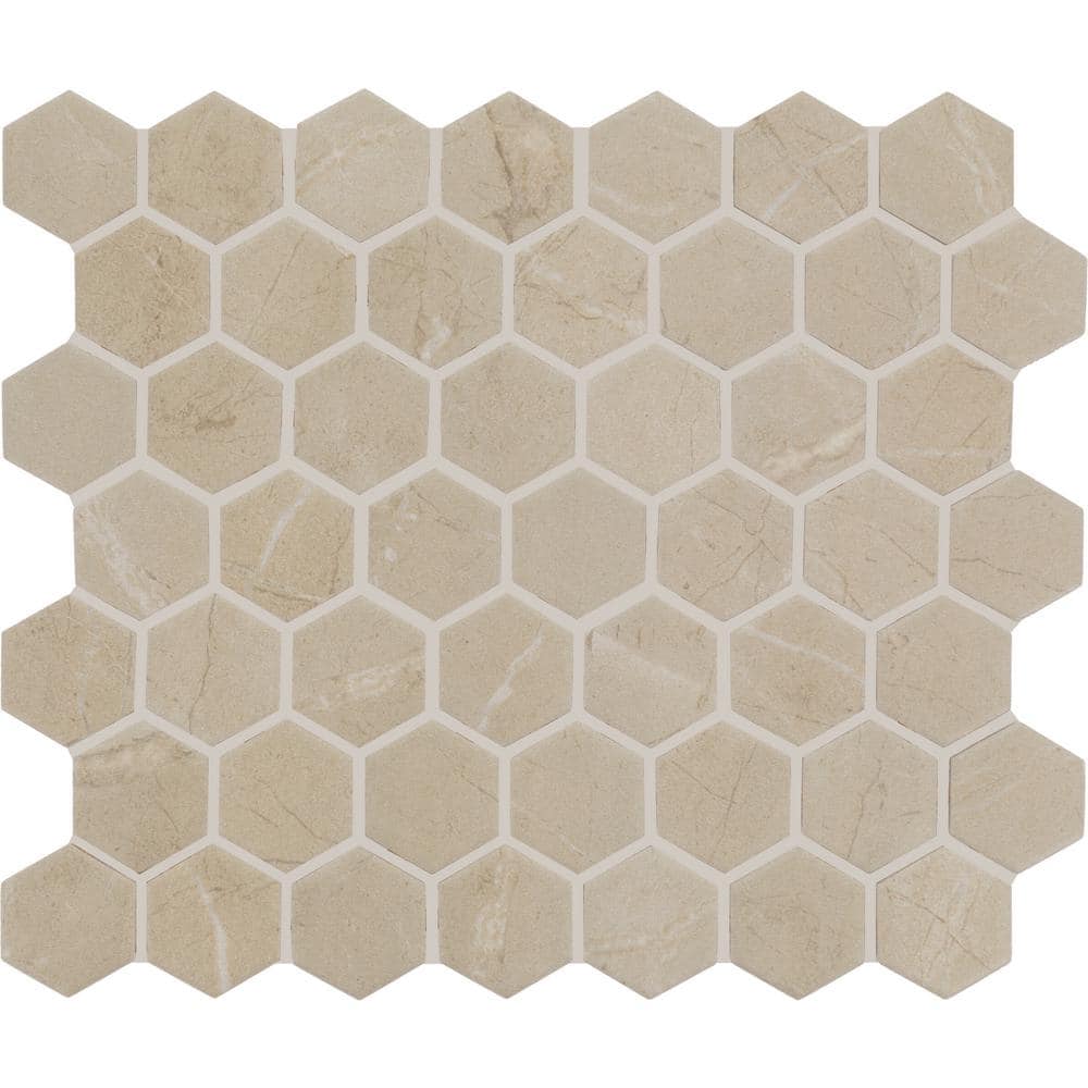 Daltile Perpetuo Elegant Beige 10 in. x 12 in. Glazed Ceramic Mosaic Tile (9.72 sq. ft./Case)