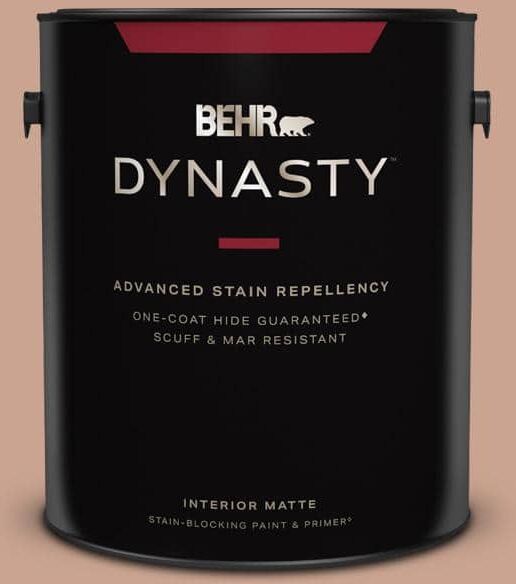 BEHR DYNASTY 1 gal. #220F-4 Sombrero Tan Matte Interior Stain-Blocking Paint & Primer