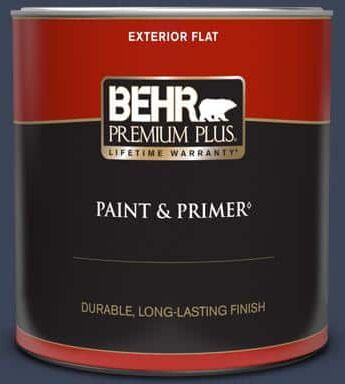 BEHR PREMIUM PLUS 1 qt. #600F-7 Soulful Music Flat Exterior Paint & Primer