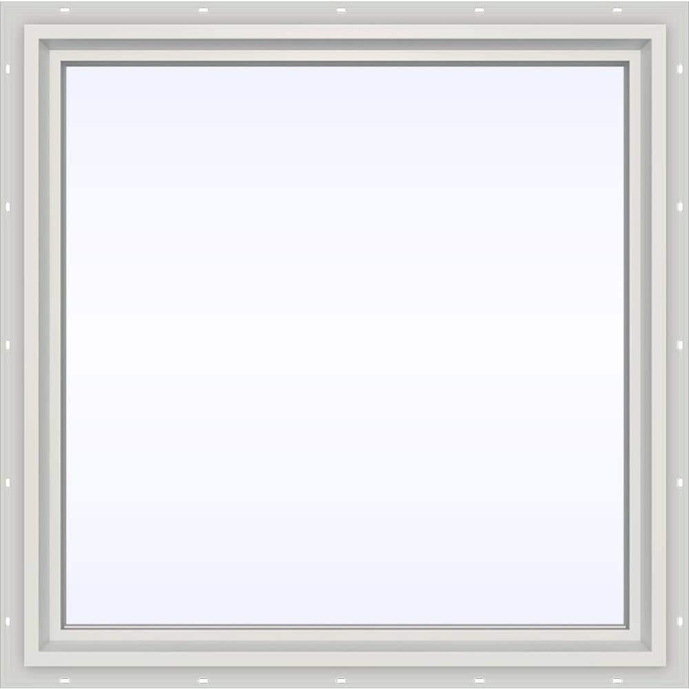 JELD-WEN 35.5 in. x 35.5 in. V-4500 Series White Vinyl Picture Window w/ Low-E 366 Glass