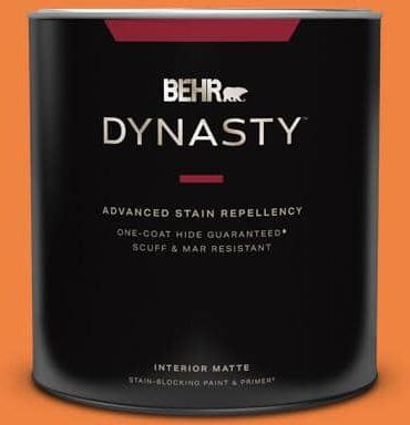 BEHR DYNASTY 1 qt. #P220-7 Construction Zone Matte Interior Stain-Blocking Paint & Primer