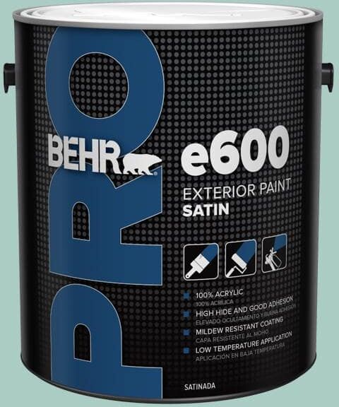 BEHR PRO 1 gal. #M440-3 Baby Aqua Satin Exterior Paint