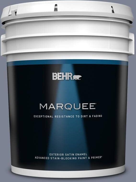 BEHR MARQUEE 5 gal. #610F-6 Deep Smoke Signal Satin Enamel Exterior Paint & Primer