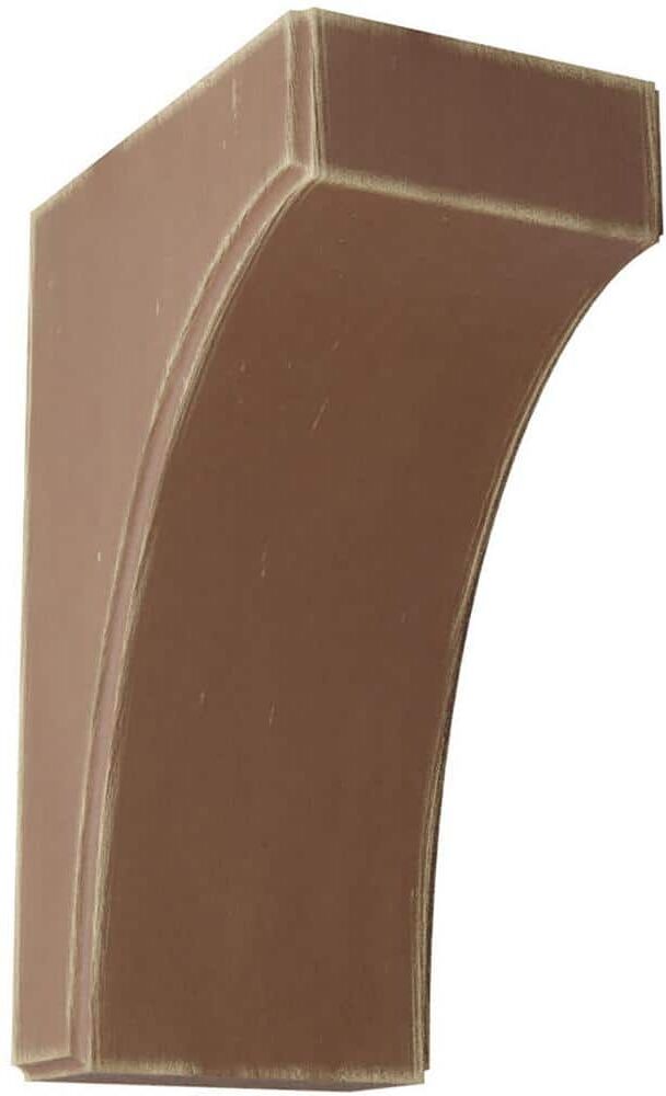 Ekena Millwork 5-1/4 in. x 12 in. x 8 in. Weathered Brown Clarksville Wood Vintage Decor Bracket