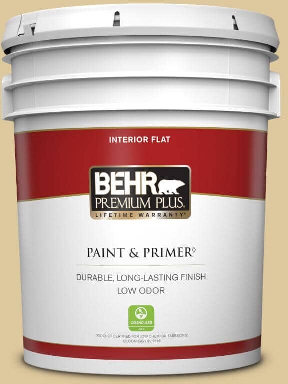 BEHR PREMIUM PLUS 5 gal. #360E-3 Winter Garden Flat Low Odor Interior Paint & Primer