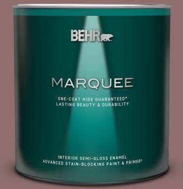 BEHR MARQUEE 1 qt. #MQ1-47 Touch of Class One-Coat Hide Semi-Gloss Enamel Interior Paint & Primer