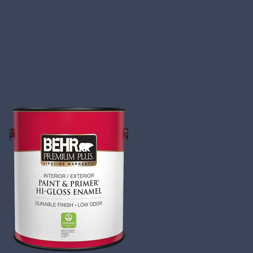 BEHR PREMIUM PLUS 1 gal. #600F-7 Soulful Music Hi-Gloss Enamel Interior/Exterior Paint and Primer