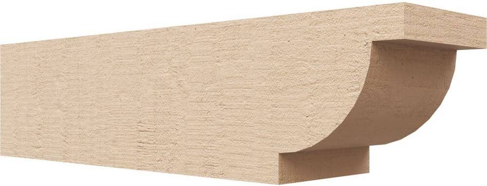 Ekena Millwork 4-in. x 4-in. x 16-in. Alpine Woodgrain, Primed Tan Timberthane Polyurethane Rafter Tail Brace