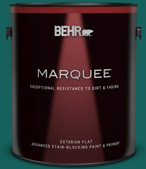 BEHR MARQUEE 1 gal. #S-H-490 Billiard Table Flat Exterior Paint & Primer