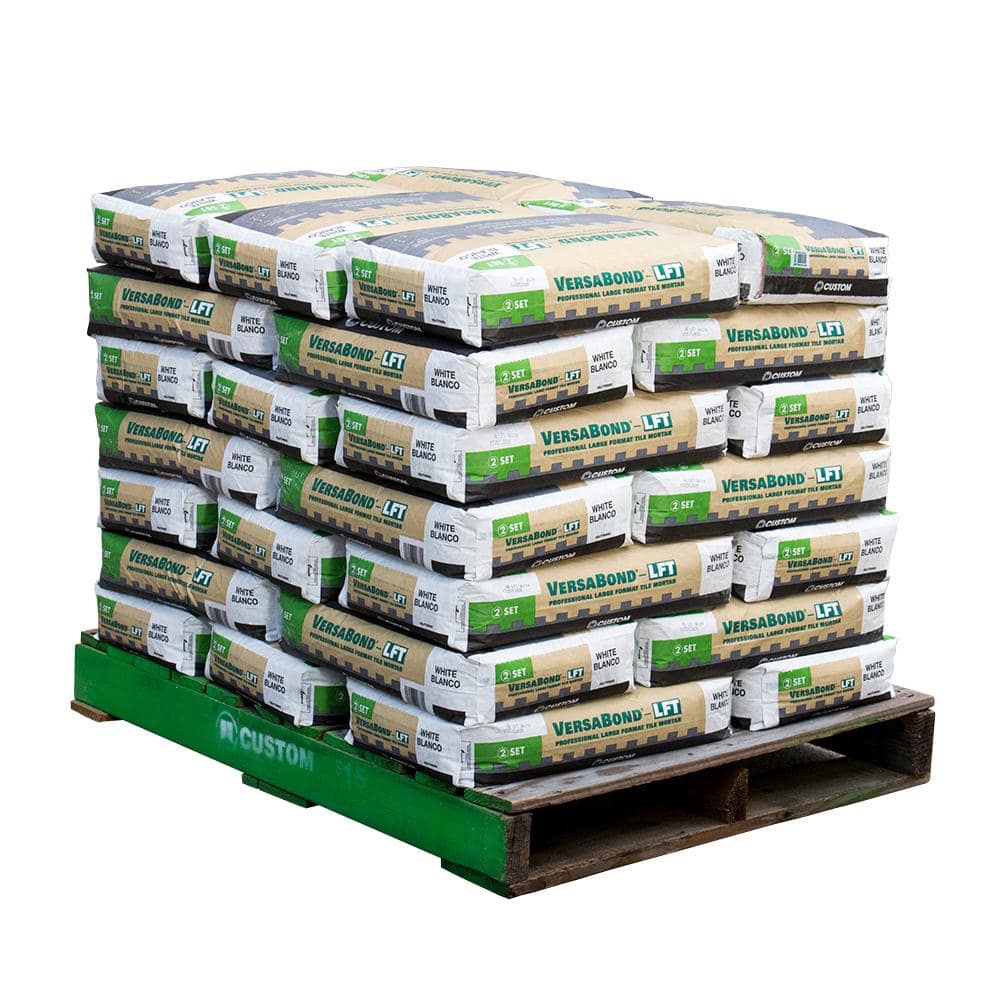 Custom Building Products VersaBond-LFT 50 lb. White Fortified Medium Bed Mortar (35 Bags/Pallet)