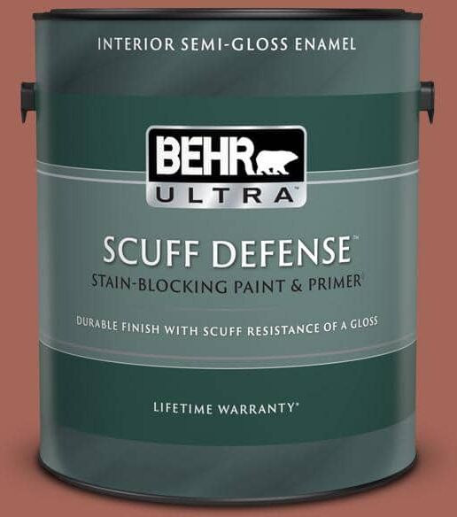 BEHR ULTRA 1 gal. Home Decorators Collection #HDC-CL-08 Sun Baked Earth Extra Durable Semi-Gloss Enamel Interior Paint & Primer