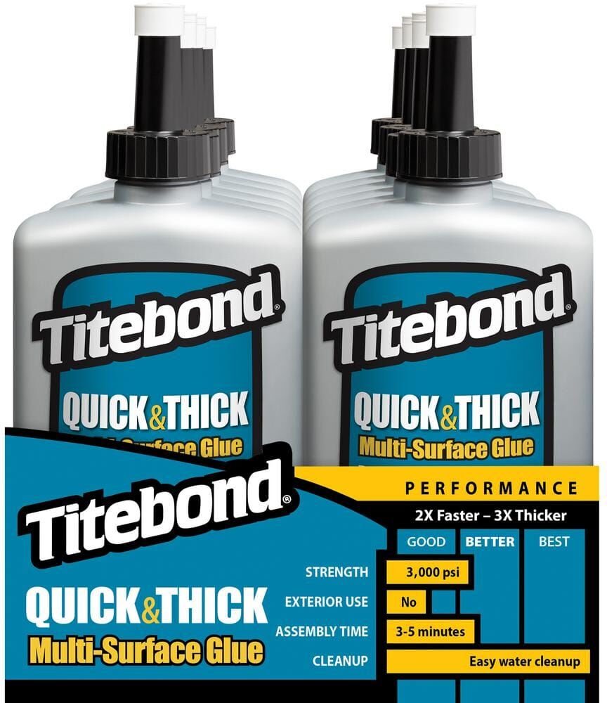 Titebond 8 oz. Quick and Thick Multi-Surface Glue (12-Pack)