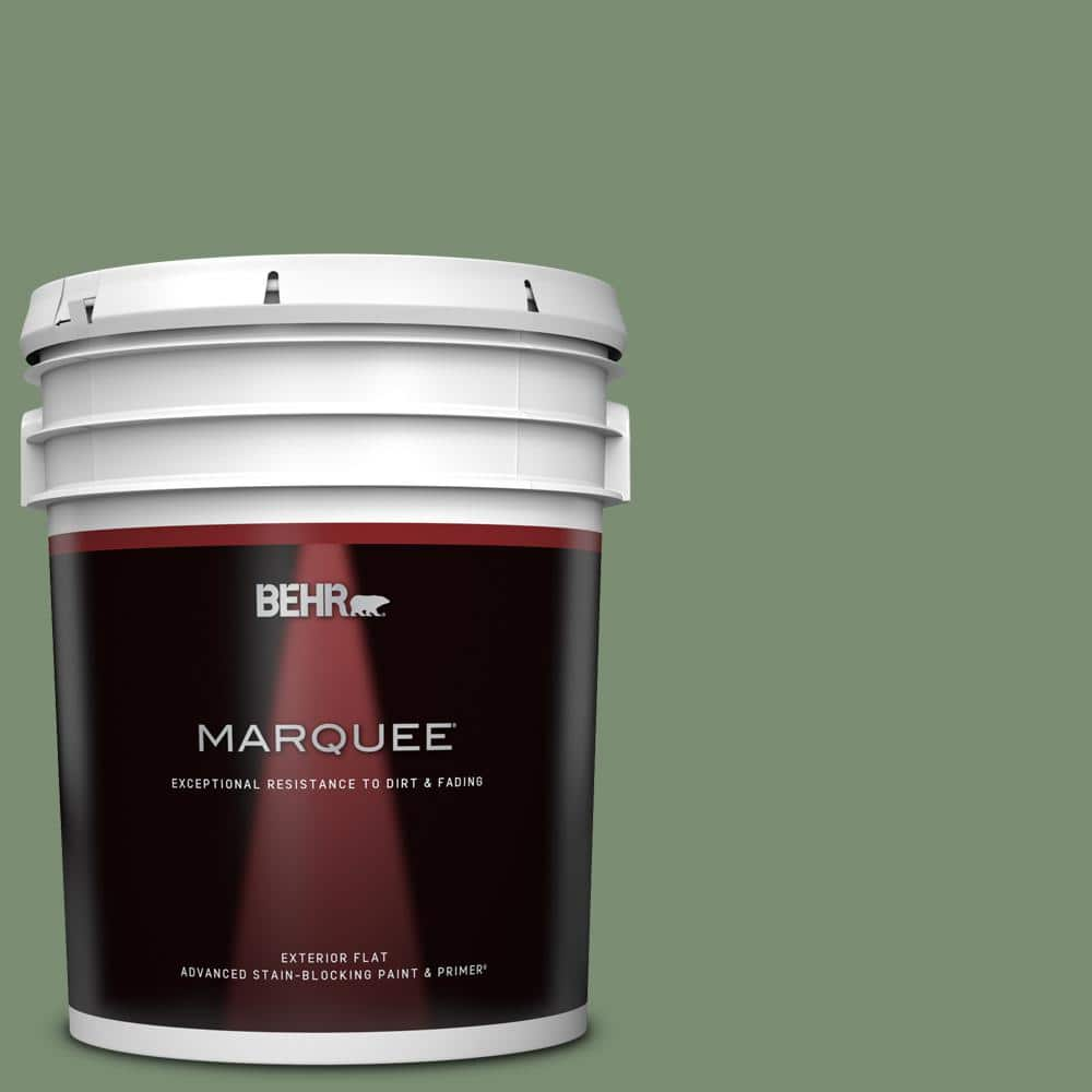 BEHR MARQUEE 5 gal. #PPU11-02 Shallot Bulb Flat Exterior Paint & Primer