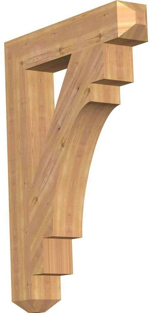 Ekena Millwork 5-1/2 in. x 44 in. x 32 in. Western Red Cedar Merced Craftsman Smooth Bracket