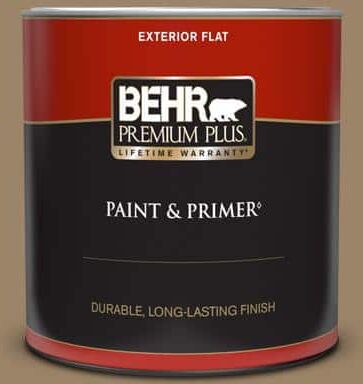 BEHR PREMIUM PLUS 1 qt. #PPU7-04 Collectible Flat Exterior Paint & Primer