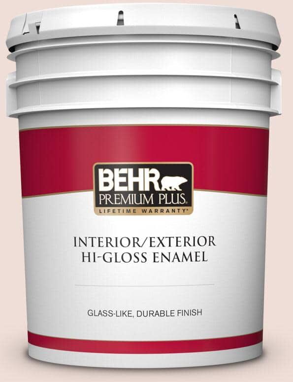 BEHR PREMIUM PLUS 5 gal. #BIC-05 Shabby Chic Pink Hi-Gloss Enamel Interior/Exterior Paint