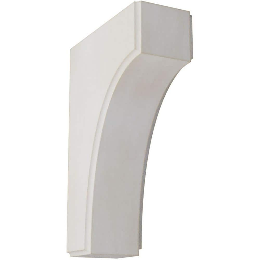 Ekena Millwork 1-3/4 in. x 6 in. x 4 in. Chalk Dust White Clarksville Wood Vintage Decor Bracket