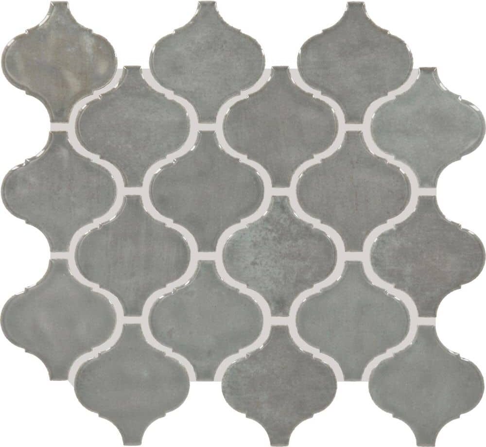 Daltile LuxeCraft Charm Gloss 11 in. x 12 in. Glazed Ceramic Arabesque Mosaic Tile (7.4 sq. ft./Case)