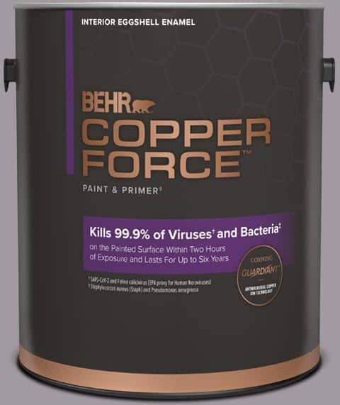 COPPER FORCE 1 gal. #N570-3 Art Nouveau Glass Eggshell Enamel Virucidal and Antibacterial Interior Paint & Primer