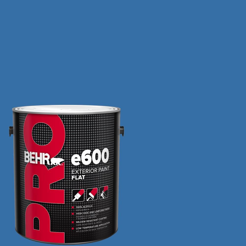 BEHR PRO 1 gal. #P520-6 Mega Blue Flat Exterior Paint