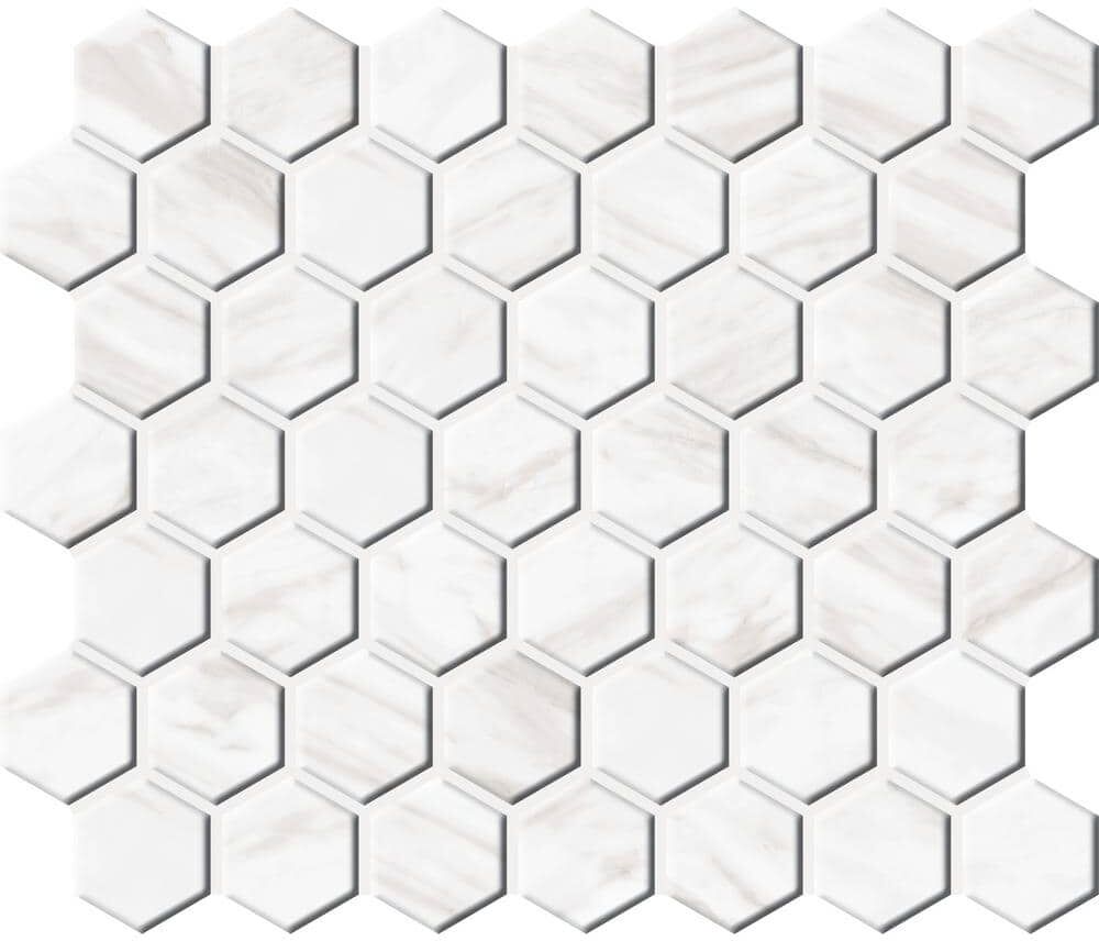 Daltile Perpetuo Timeless White 10 in. x 12 in. Glazed Ceramic Mosaic Tile (97.2 sq. ft./Pallet)