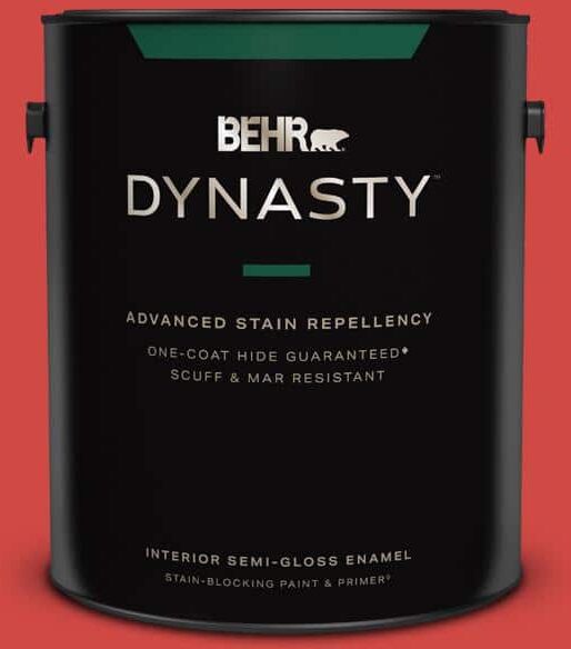 BEHR DYNASTY 1 gal. #P170-6 Race Car Stripe Semi-Gloss Enamel Interior Stain-Blocking Paint & Primer