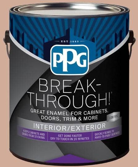 Break-Through! 1 gal. PPG16-01 Sombrero Tan Satin Door, Trim & Cabinet Paint