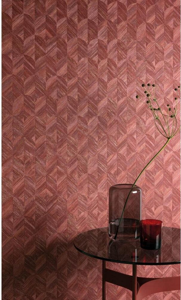 Walls Republic Red Contemporary Art Deco Geometric Shelf Liner Non- Woven Non-Pasted Wallpaper (57Sq.ft) Double Roll