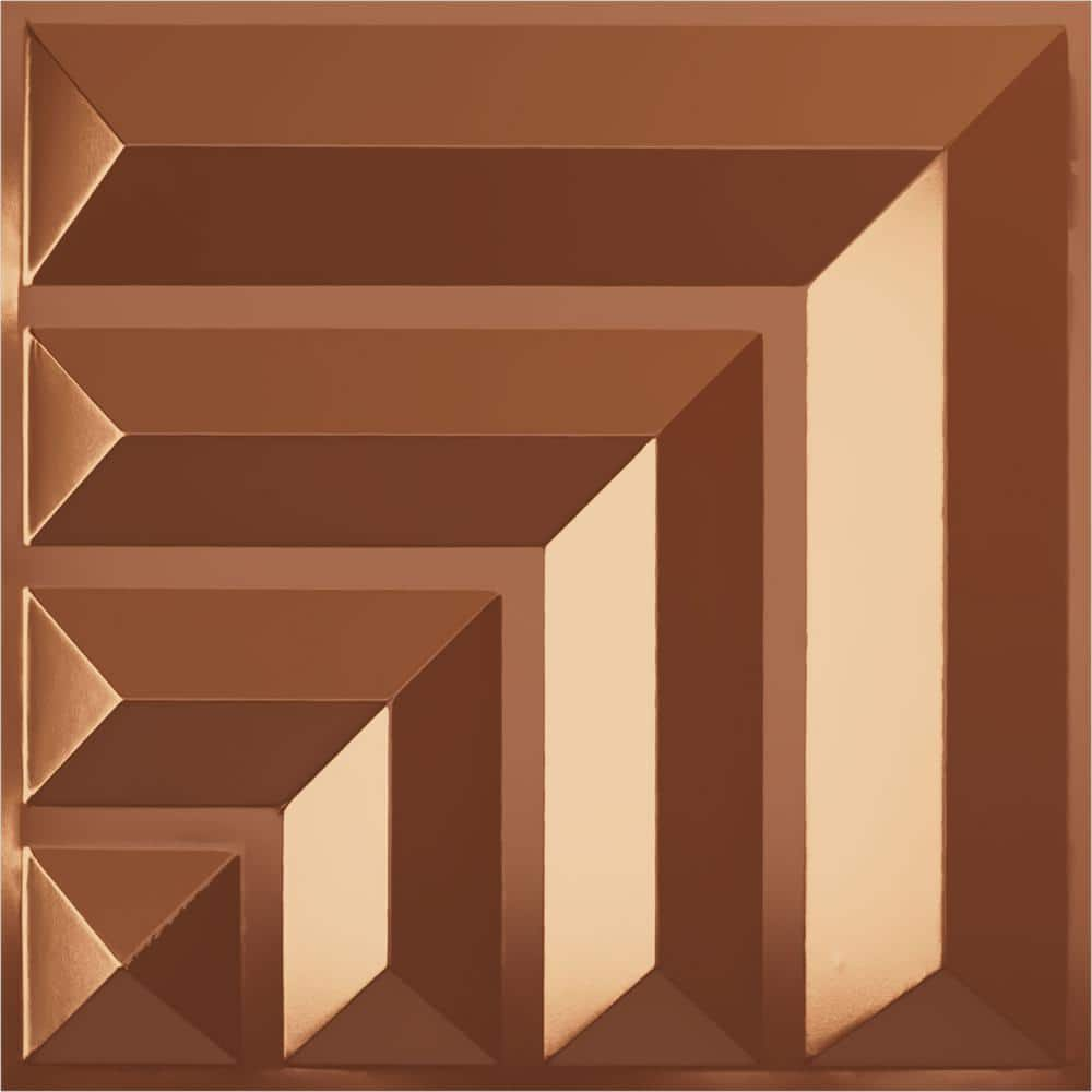 Ekena Millwork 19 5/8 in. x 19 5/8 in. Bolt EnduraWall Decorative 3D Wall Panel, Copper (Covers 2.67 Sq. Ft.)