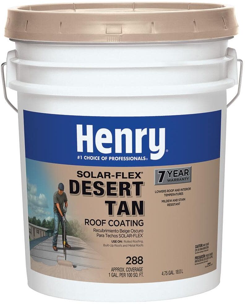 Henry 288 Solar-Flex Desert Tan Acrylic Elastomeric Reflective Roof Coating 4.75 gal.