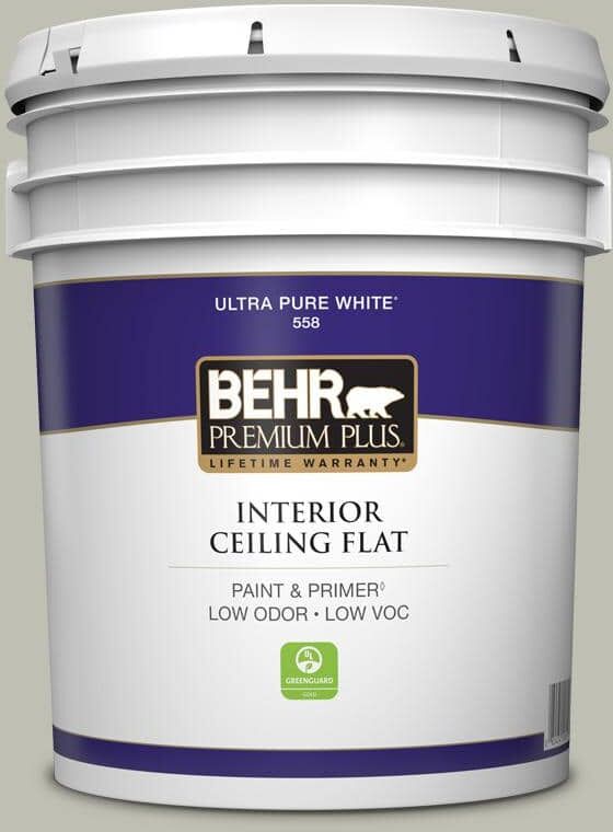 BEHR PREMIUM PLUS 5 gal. #N370-3 Light Year Ceiling Flat Interior Paint