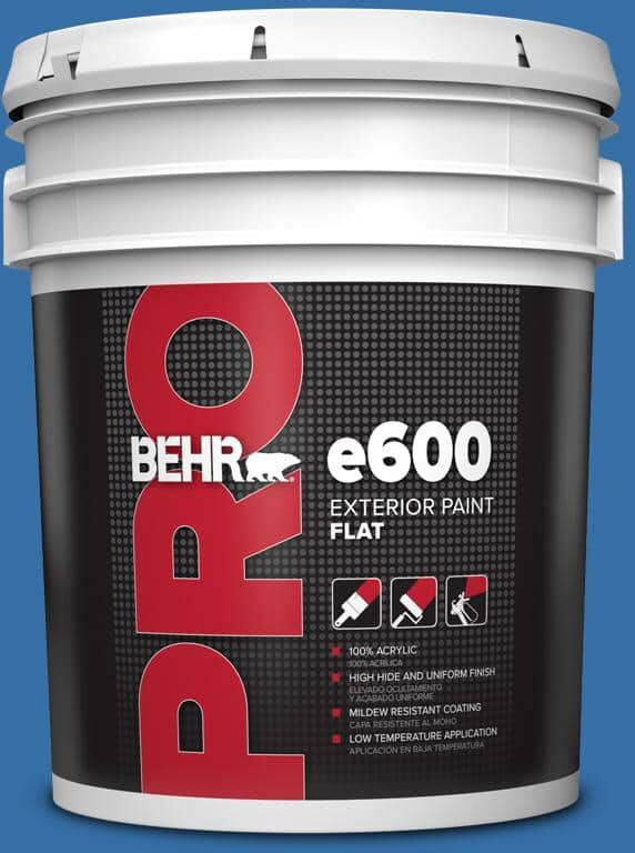 BEHR PRO 5 gal. #P520-6 Mega Blue Flat Exterior Paint