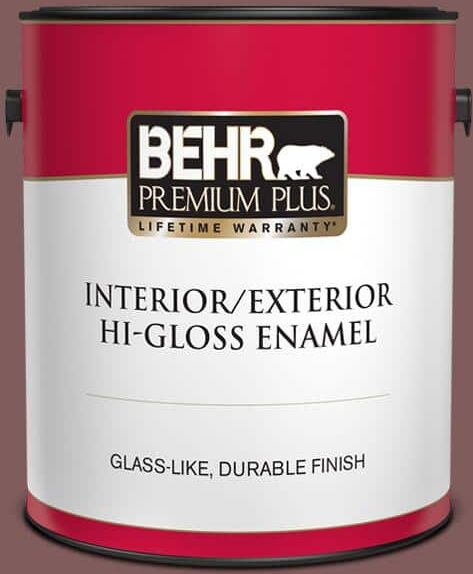 BEHR PREMIUM PLUS 1 gal. #140F-6 Book Binder Hi-Gloss Enamel Interior/Exterior Paint