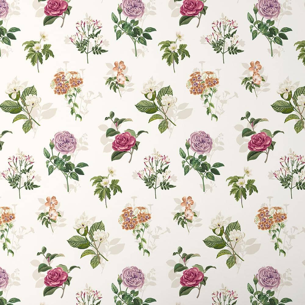 The Company Store Cameilla Floral Ivory Non-Pasted Wallpaper Roll (Covers Approx. 52 sq. ft.)