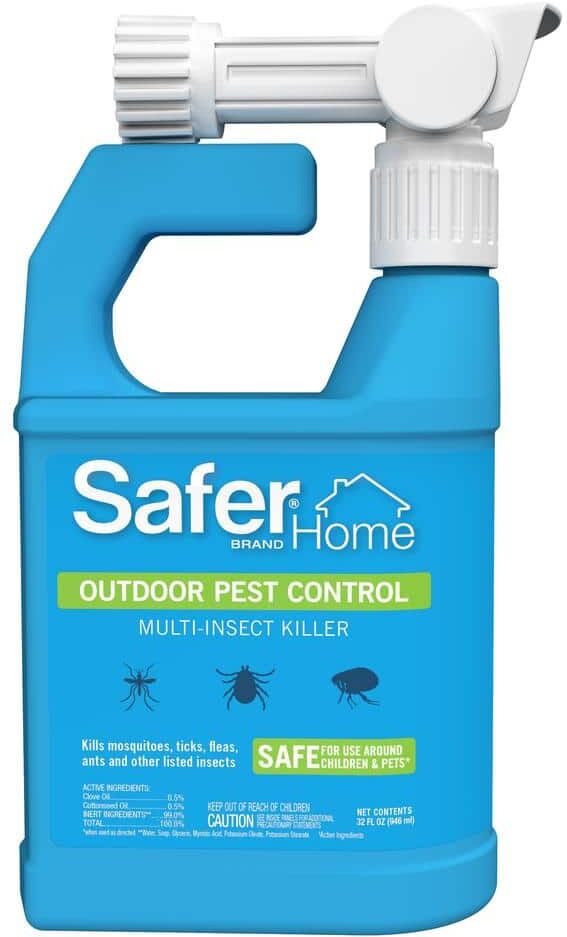 Safer Brand Safer Home Outdoor Insecticide Bug Killer Spray for Ants, Mosquitoes, Ticks, Fleas (32 oz.)